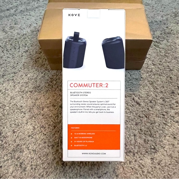 kove Portable Audio & Video Kove Commuter 2 Black 2in Bluetooth